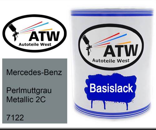 Mercedes-Benz, Perlmuttgrau Metallic 2C, 7122: 1L Lackdose, von ATW Autoteile West.